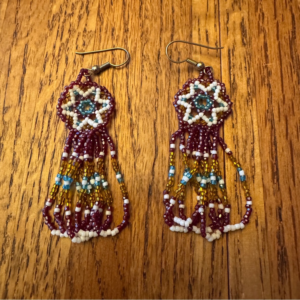 New beaded pierced earrings